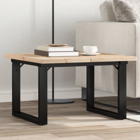 Mesa de centro marco O madera maciza pino y acero 70x70x40,5 cm de , Mesas de cocina y de comedor - Ref: Foro24-3282727, Prec...