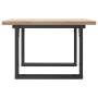 Mesa de centro marco O madera maciza pino y acero 70x70x40,5 cm de , Mesas de cocina y de comedor - Ref: Foro24-3282727, Prec...