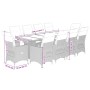 Set de mesa y sillas de jardín 11 pzas y cojines ratán PE gris by , Garden sets - Ref: Foro24-3277238, Price: 1,00 €, Discoun...