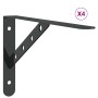 Soportes de estante 4 uds acero inoxidable negro 30x2,5x15,5 cm by , Shelves and shelves - Ref: Foro24-30304, Price: 24,79 €,...