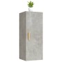 Armario de pared contrachapada gris hormigón 34,5x34x90 cm