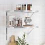 Estantes de pared 2 uds acero inoxidable plateado 50x40 cm de , Estantes y estanterías - Ref: Foro24-3214508, Precio: 60,04 €...