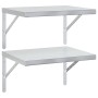 Estantes de pared 2 uds acero inoxidable plateado 50x40 cm de , Estantes y estanterías - Ref: Foro24-3214508, Precio: 60,04 €...