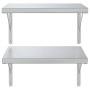 Estantes de pared 2 uds acero inoxidable plateado 50x40 cm de , Estantes y estanterías - Ref: Foro24-3214508, Precio: 60,04 €...
