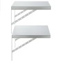 Estantes de pared 2 uds acero inoxidable plateado 50x40 cm de , Estantes y estanterías - Ref: Foro24-3214508, Precio: 60,04 €...