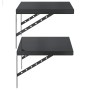 Estantes de pared 2 uds acero inoxidable negro 50x40 cm by , Shelves and shelves - Ref: Foro24-3214517, Price: 66,71 €, Disco...