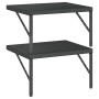 Estantes de pared 2 uds acero inoxidable negro 50x40 cm by , Shelves and shelves - Ref: Foro24-3214517, Price: 66,71 €, Disco...