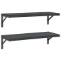 Estantes de pared 2 uds acero inoxidable negro 75x30 cm | Foro24.es | Tu tienda online para hogar, jardín y más Foro24.es