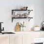 Estantes de pared 2 uds acero inoxidable negro 75x30 cm | Foro24.es | Tu tienda online para hogar, jardín y más Foro24.es