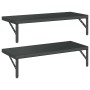 Estantes de pared 2 uds acero inoxidable negro 75x30 cm | Foro24.es | Tu tienda online para hogar, jardín y más Foro24.es