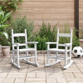 Mecedoras para niños 2 uds madera maciza de álamo blancas von , Schaukelstühle - Ref: Foro24-3281600, Preis: 80,13 €, Rabatt: %