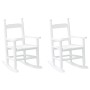 Mecedoras para niños 2 uds madera maciza de álamo blancas von , Schaukelstühle - Ref: Foro24-3281600, Preis: 80,13 €, Rabatt: %