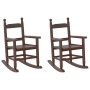 Mecedoras para niños 2 uds madera maciza de álamo marrónes | Foro24.es | Tu tienda online para hogar, jardín y más Foro24.es