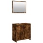 Set de muebles baño 2 pzas madera contrachapada roble ahumado de , Muebles de baño - Ref: Foro24-835697, Precio: 94,68 €, Des...