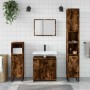 Set de muebles baño 2 pzas madera contrachapada roble ahumado de , Muebles de baño - Ref: Foro24-835697, Precio: 94,68 €, Des...