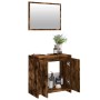 Set de muebles baño 2 pzas madera contrachapada roble ahumado de , Muebles de baño - Ref: Foro24-835697, Precio: 94,68 €, Des...
