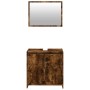 Set de muebles baño 2 pzas madera contrachapada roble ahumado de , Muebles de baño - Ref: Foro24-835697, Precio: 94,68 €, Des...