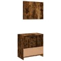 Set de muebles baño 2 pzas madera contrachapada roble ahumado de , Muebles de baño - Ref: Foro24-835697, Precio: 94,68 €, Des...