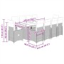 Set de mesa y sillas de jardín 11 pzs y cojines ratán PE marrón | Foro24.es | Tu tienda online para hogar, jardín y más Foro24.es