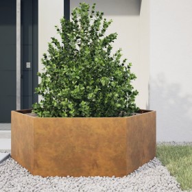 Jardinera hexagonal 138x120x45 cm acero desgastado de , Maceteros y jardineras - Ref: Foro24-851142, Precio: 71,83 €, Descuen...