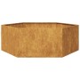 Jardinera hexagonal 138x120x45 cm acero desgastado von , Töpfe und Pflanzgefäße - Ref: Foro24-851142, Preis: 71,83 €, Rabatt: %
