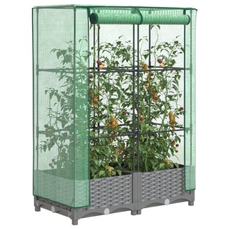 Arriate con cubierta invernadero aspecto ratán 80x40x123 cm | Foro24.es | Tu tienda online para hogar, jardín y más Foro24.es