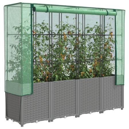 Arriate con cubierta invernadero aspecto ratán 160x40x153 cm | Foro24.es | Tu tienda online para hogar, jardín y más Foro24.es
