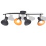 Lámpara de techo para 4 bombillas E27 negra y dorada de , Apliques de techo - Ref: Foro24-244413, Precio: 69,32 €