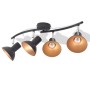 Lámpara de techo para 4 bombillas E27 negra y dorada de , Apliques de techo - Ref: Foro24-244413, Precio: 69,32 €