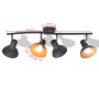 Lámpara de techo para 4 bombillas E27 negra y dorada de , Apliques de techo - Ref: Foro24-244413, Precio: 69,32 €