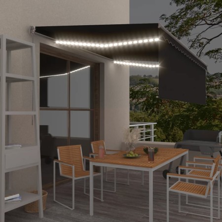Toldo manual retráctil con persiana y LED antracita 4x3 m von , Markisen - Ref: Foro24-3069424, Preis: 342,26 €, Rabatt: %