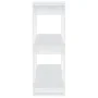 Weißes Regal/Raumteiler 80x30x87 cm von vidaXL, Bücherregale und Regale - Ref: Foro24-811583, Preis: 40,81 €, Rabatt: %