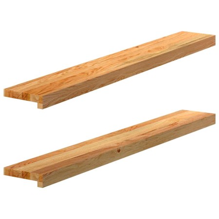 Alféizares de ventana 2 uds madera maciza roble marrón claro | Foro24.es | Tu tienda online para hogar, jardín y más Foro24.es