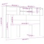 Schwarzes Kopfteilmöbel 160x19x103,5 cm von vidaXL, Kopf- und Fußteile - Ref: Foro24-811872, Preis: 74,60 €, Rabatt: %