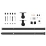 Kit de herrajes para puertas correderas acero negro 213,5 cm | Foro24.es | Tu tienda online para hogar, jardín y más Foro24.es