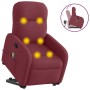 Sillón reclinable de masaje elevable tela rojo tinto by , Armchairs - Ref: Foro24-3302985, Price: 262,70 €, Discount: %