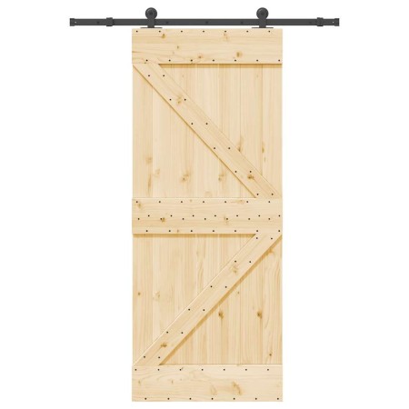 Puerta corredera con herrajes madera maciza de pino 85x210 cm von , Türen - Ref: Foro24-3332617, Preis: 173,83 €, Rabatt: %