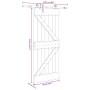 Puerta corredera con herrajes madera maciza de pino 85x210 cm von , Türen - Ref: Foro24-3332617, Preis: 173,83 €, Rabatt: %