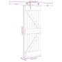 Puerta corredera con herrajes madera maciza de pino 70x210 cm by , Doors - Ref: Foro24-3332622, Price: 167,00 €, Discount: %