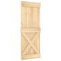 Puerta corredera con herrajes madera maciza de pino 80x210 cm von , Türen - Ref: Foro24-3332767, Preis: 180,39 €, Rabatt: %