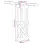 Puerta corredera con herrajes madera maciza de pino 80x210 cm von , Türen - Ref: Foro24-3332767, Preis: 180,39 €, Rabatt: %