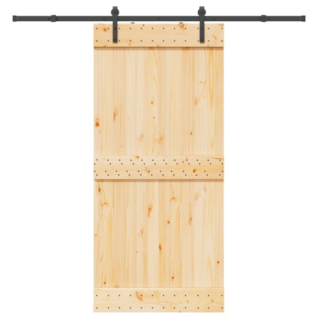 Puerta corredera con herrajes madera maciza de pino 95x210 cm von , Türen - Ref: Foro24-3332662, Preis: 186,04 €, Rabatt: %
