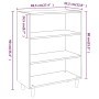 Aparador de madera contrachapada gris hormigón 69,5x32,5x90 cm de vidaXL, Aparadores - Ref: Foro24-812244, Precio: 53,35 €, D...