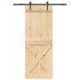 Puerta corredera con herrajes madera maciza de pino 85x210 cm by , Doors - Ref: Foro24-3332786, Price: 190,76 €, Discount: %