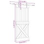 Puerta corredera con herrajes madera maciza de pino 85x210 cm by , Doors - Ref: Foro24-3332786, Price: 190,76 €, Discount: %