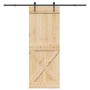 Puerta corredera con herrajes madera maciza de pino 85x210 cm by , Doors - Ref: Foro24-3332792, Price: 195,06 €, Discount: %