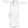Puerta corredera con herrajes madera maciza de pino 85x210 cm by , Doors - Ref: Foro24-3332792, Price: 195,06 €, Discount: %