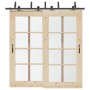 Kit de herrajes para puertas correderas acero negro 213,5 cm by , Door items - Ref: Foro24-3295728, Price: 131,38 €, Discount: %