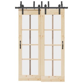Kit de herrajes para puertas correderas acero
