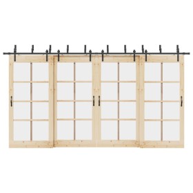 Kit de herrajes para puertas correderas acero